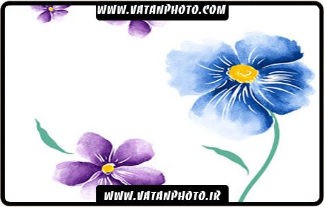 طرح بسیار با کیفیت از گل نقاشی شده با فرمت psd