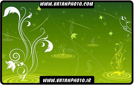 طرح سبز و جذاب گلبوته و اسلیمی کاملا لایه باز+ psd