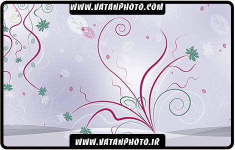 طرح ساده و جذاب گلبوته با رنگ شاد کاملا لایه باز+ psd