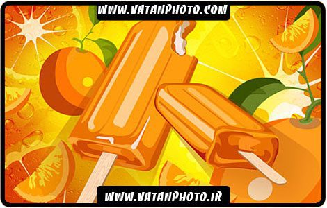 طرح کارتونی و گرافیکی کیم میوه ای کاملا لایه باز+ psd