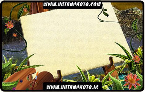 طرح گرافیکی از تابلو نقاشی در جنگل کاملا لایه باز+ psd
