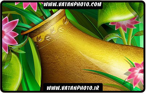 طرح گرافیکی کوزه و گل کاملا لایه باز + psd