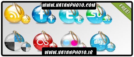 آیکن کریستالی و توپی برای طراحی سایت+ psd