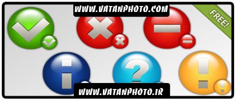 آیکن علامت های گوناگون مورد نیاز در طراحی سایت+ psd