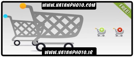 طرح کاملا لایه باز از سبد خرید برای طراحی سایت+ psd