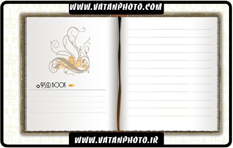 طرح کاملا لایه باز دفترچه خاطرات + psd