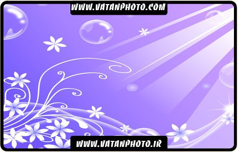 طرح گلبوته کاملا لایه باز بنفش برای کارهای تبلیغاتی