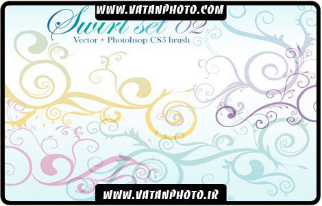براش خطوط پیچک و گلبوته های اسلیمی