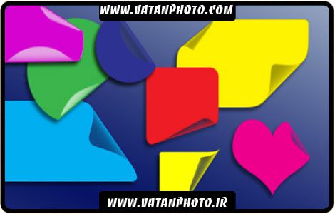 براش برچسب های سه بعدی گوشه برگشته
