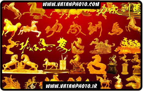 مجموعه آیکن های جذاب از اسب برای طرح های گوناگون