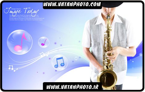 طرح لایه باز کارت ویزیت برای نوازنده