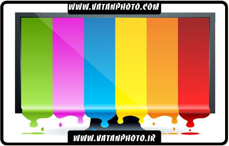 وکتور آیکن زیبا از مانیتور رنگ شده