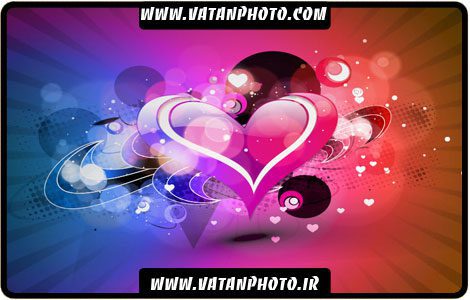 وکتور بگراند عاشقانه با طرح قلب