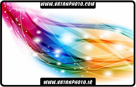وکتور بگراند نور رنگارنگ با پس زمینه سفید