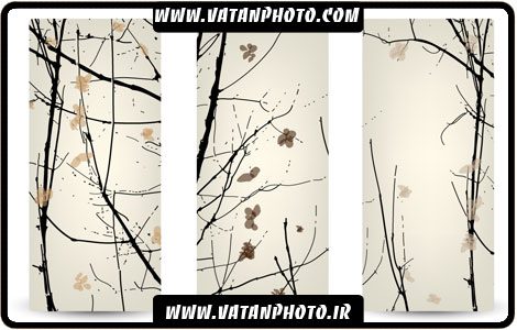 وکتور بکگراند سه تیکه طبیعت