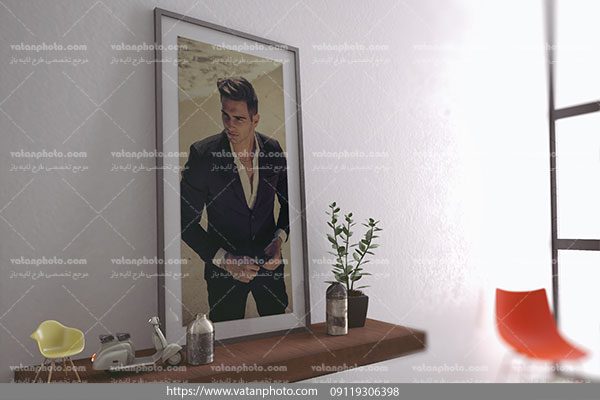 موکاپ قاب عکس طاقچه