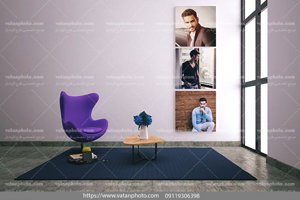 موکاپ 3 قاب عکس پوستری