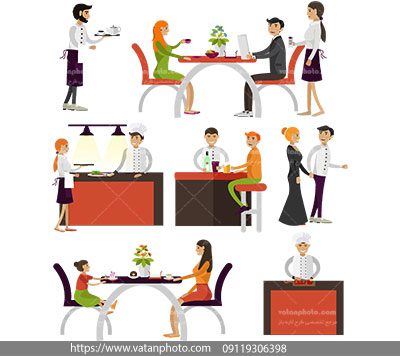 دانلود مجموعه وکتور دیدار دررستوران