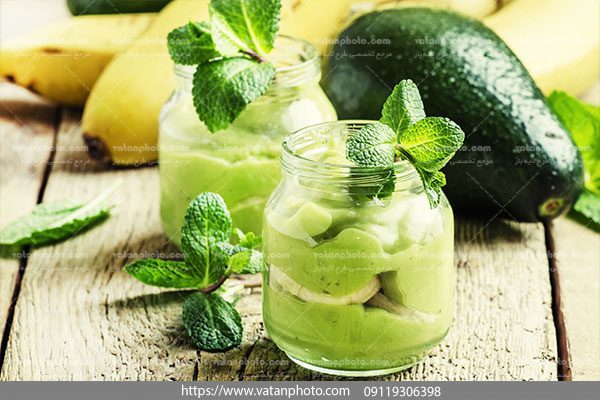 عکس آبمیوه آووکادو موز