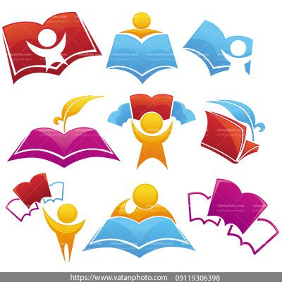 وکتور لوگو کتاب و کتاب خوانی