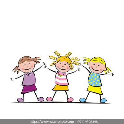 وکتور دختر بچه خوشحال