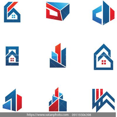 وکتور مشاور املاک آبی قرمز