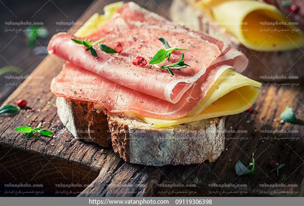عکس ژامبون با پنیر