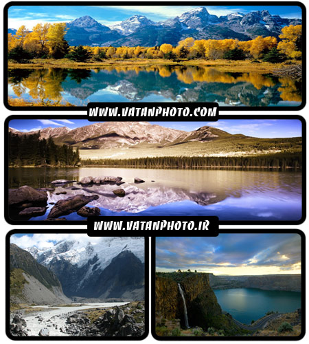 مجموعه عکس های عریض از کوهستان و دریاچه ها در کوهستان HD