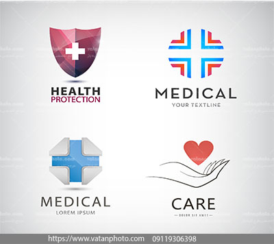 مجموعه وکتور لوگوی حفاظت پزشکی