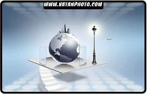 طرح تبلیغاتی سه بعدی لایه باز psd