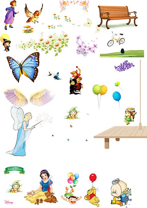 مجموعه المان گرافیکی کودکانه