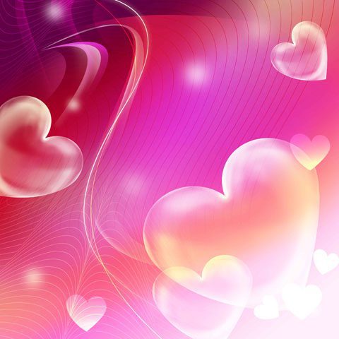 بکگراند عاشقانه کارت پستال psd