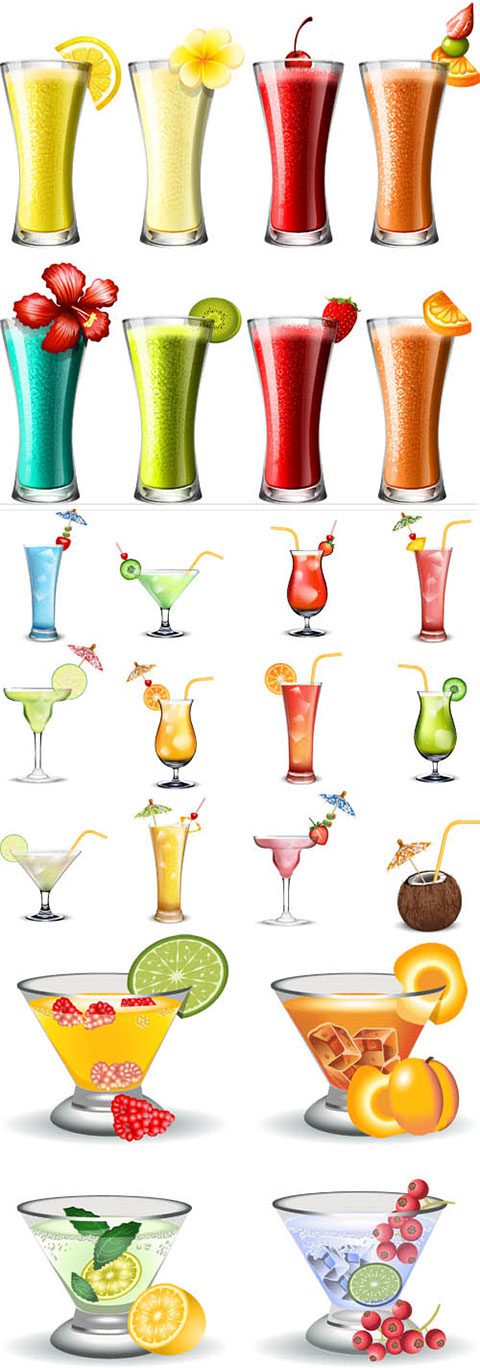 مجموعه آیکن گرافیکی لیوان نوشیدنی AI و TIF