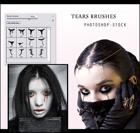 براش ایجاد اشک زیر چشم