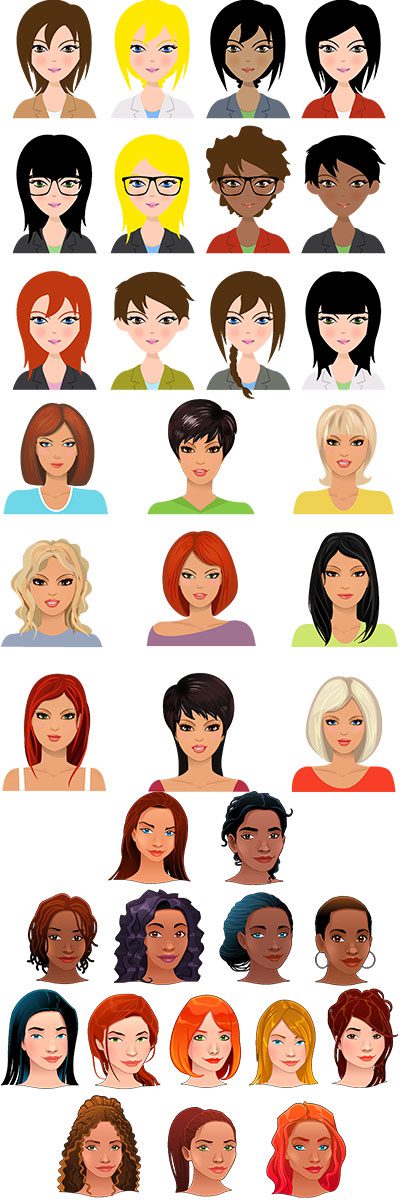 وکتور و کاراکتر سر انسان AI و TIF