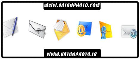 مجموعه آیکن های لایه باز از پاکت های نامه+ PSD