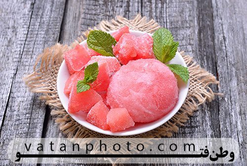 دانلود عکس هندوانه یخ زده