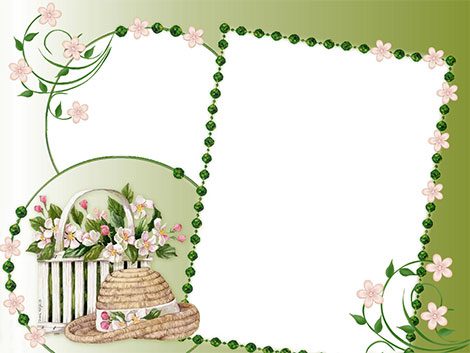 طرح قاب عکس فانتزی گل با دو فرم