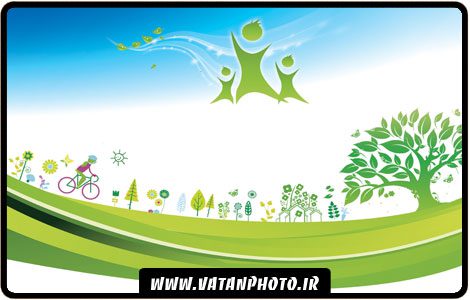 طرح فانتزی طبیعت برای مهد کودک ها +psd