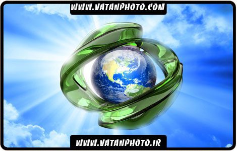 بکگراند کره زمین در حاشیه سه بعدی psd