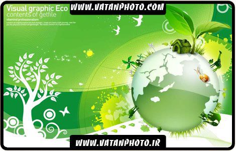 طرح لایه باز و گرافیکی حفاظت از محیط زیست