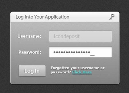 طرح لایه باز log in با فرمت psd