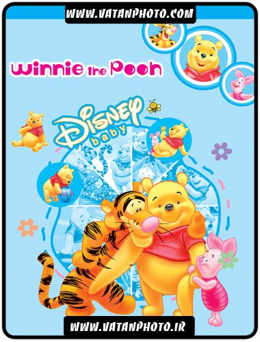 طرح کارتونی گرافیکی از کارتون pooh با فرمت psd