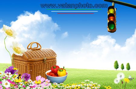 طرح تبلیغاتی طبیعت سه بعدی psd