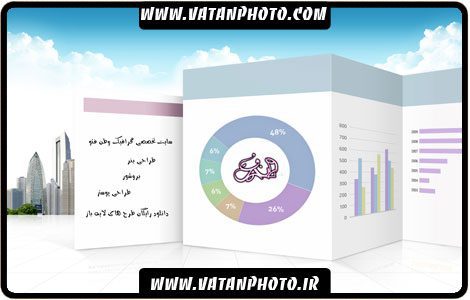 طرح لایه باز بکگراند تبلیغاتی برای گزارش