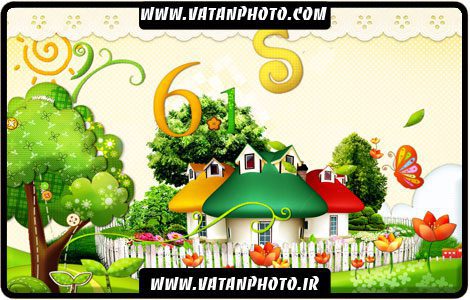 طرح لایه باز گرافیکی کارتونی برای مهد کودک