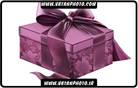 طرح لایه باز آیکن جعبه کادو psd