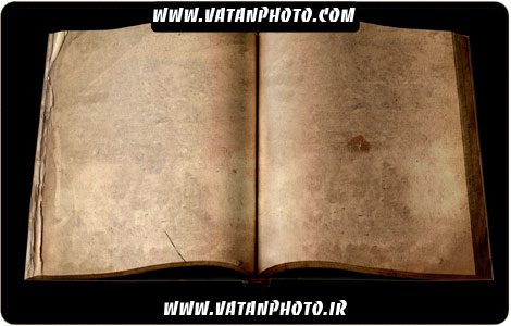 طرح لایه باز کتاب با کاغذ کاهی +PSD