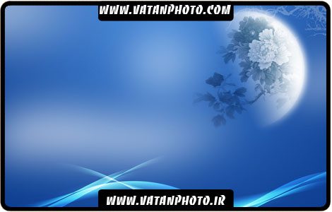 بگراند مناسبتی آبی با حاله گل +PSD