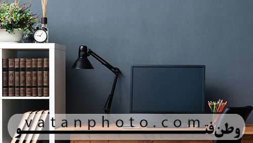 دانلود عکس میز مطالعه و کامپیوتر